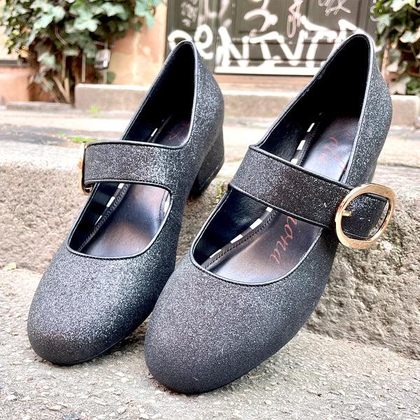 Lola Ramona Alice Pitch Black Glitter