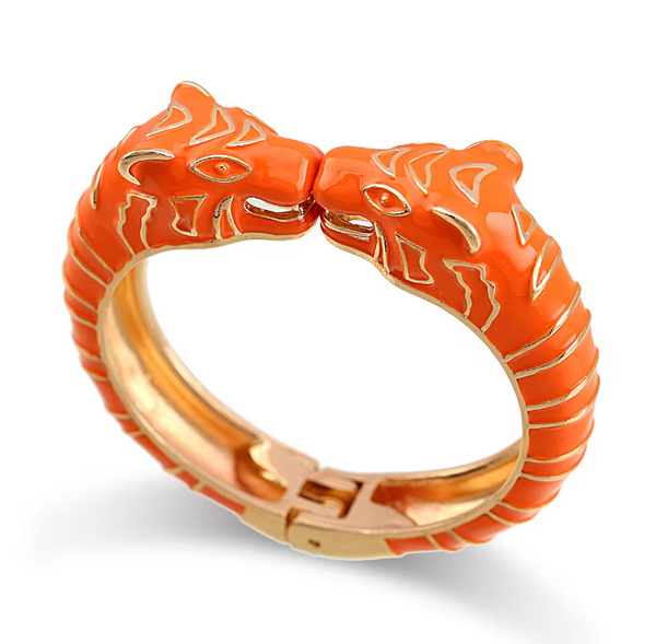 Lola Ramona BIG Leopard Bangle Orange