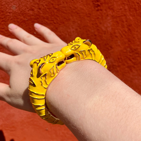 lola ramona BIG Leopard Bangle Yellow
