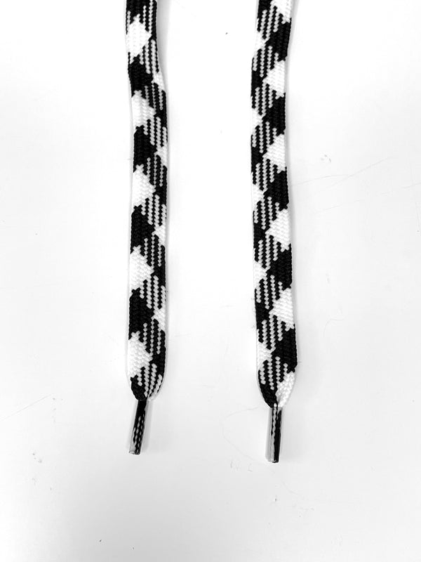 Lola Ramona Black White Diamond Checker Laces