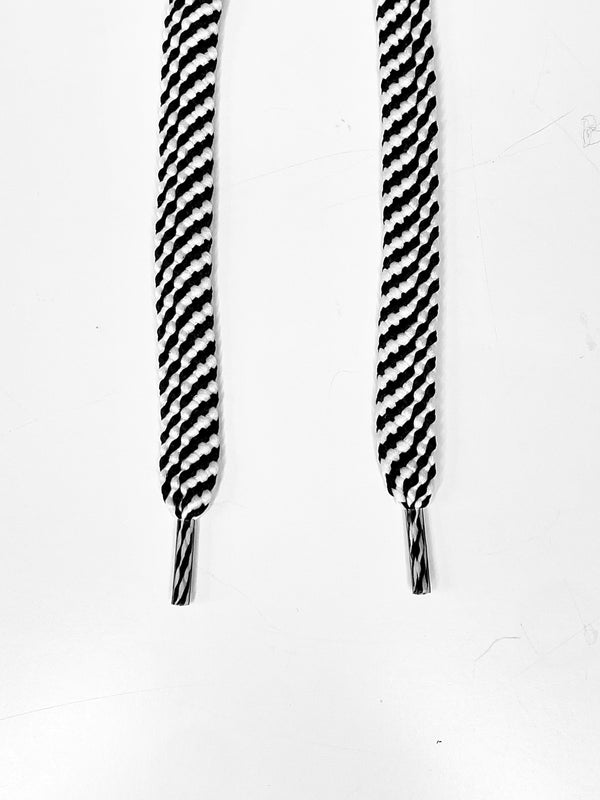Lola Ramona Black White Striped Laces