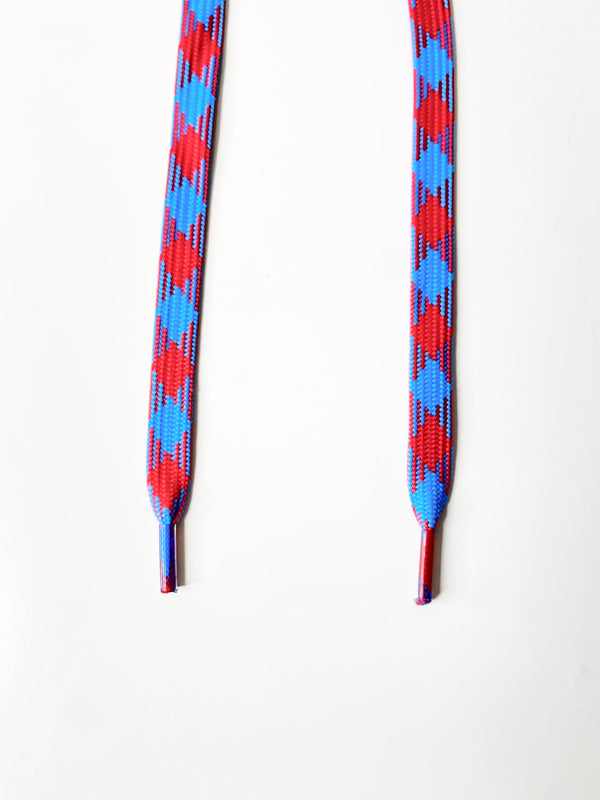 Lola Ramona Blue Red Diamond Checker Laces