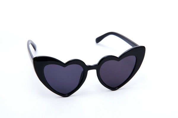 Lola Ramona Cat Eye Heart Shades - Black