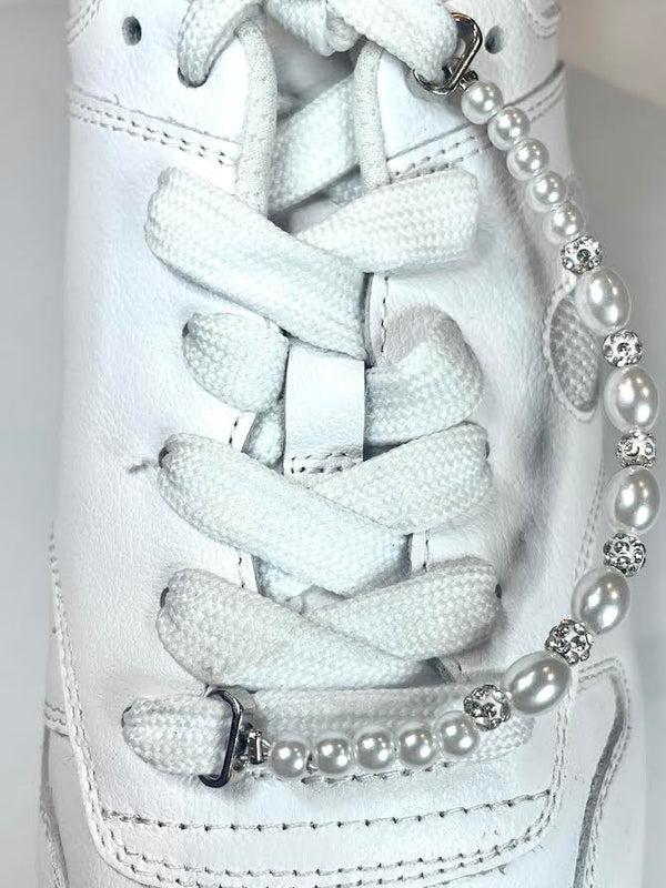 Lola Ramona Dainty White And Silver Beaded Charm