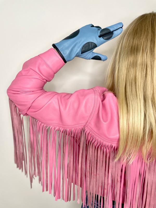 lola ramona Gloves Dottie Dots - Baby blue/Navy