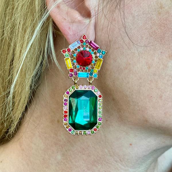 lola ramona Green Jewel Earrings