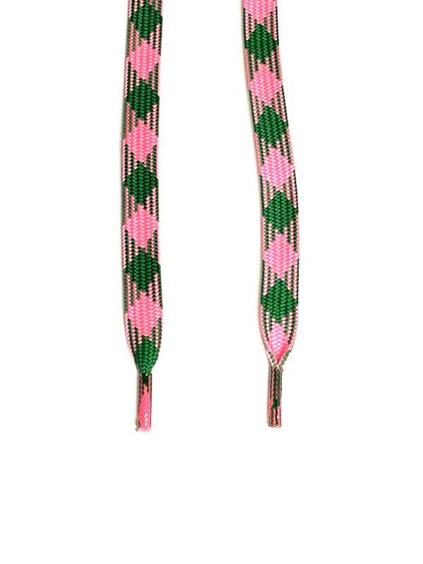 Lola Ramona Green Pink Diamond Checker Laces