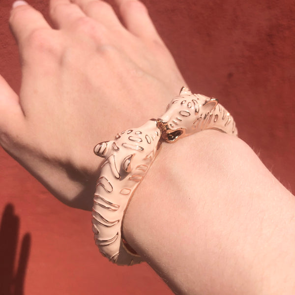 lola ramona Leopard Bangle Beige