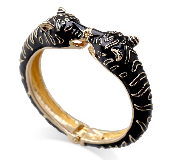 Lola Ramona Leopard Bangle Black
