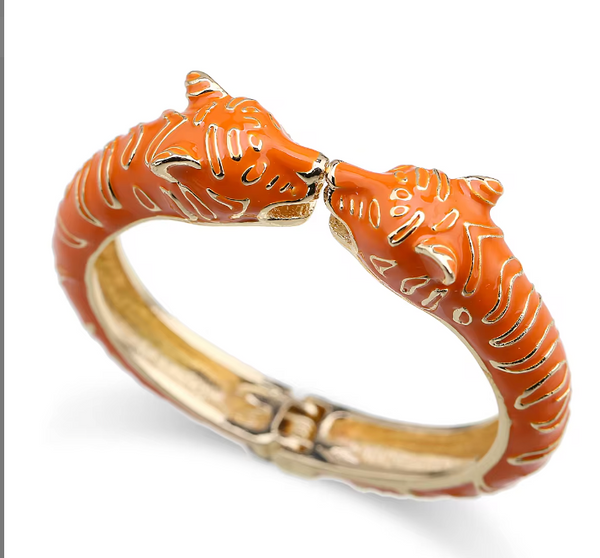 Lola Ramona Leopard Bangle Orange