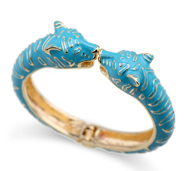 Lola Ramona Leopard Bangle Turquoise