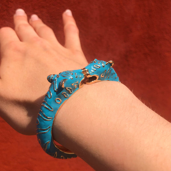 lola ramona Leopard Bangle Turquoise