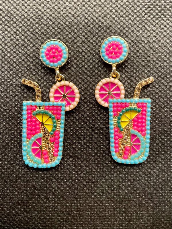Lola Ramona Pink Drink Earrings