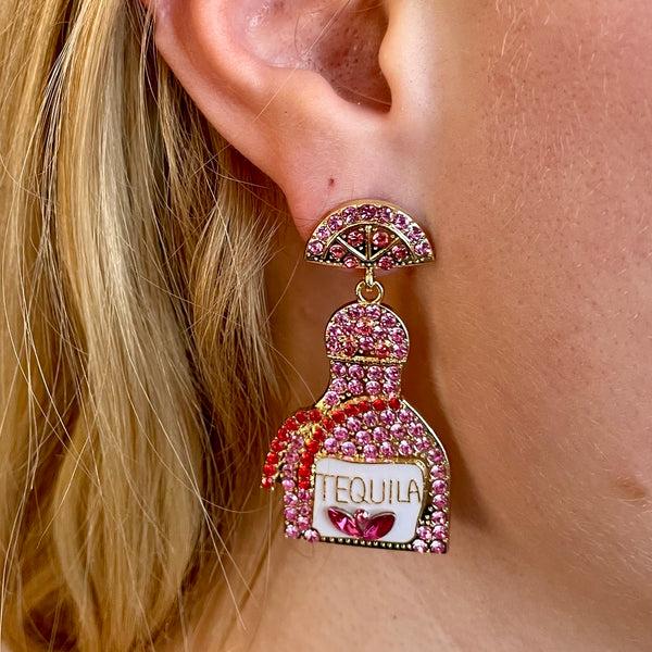 lola ramona Pink Tequila Earrings