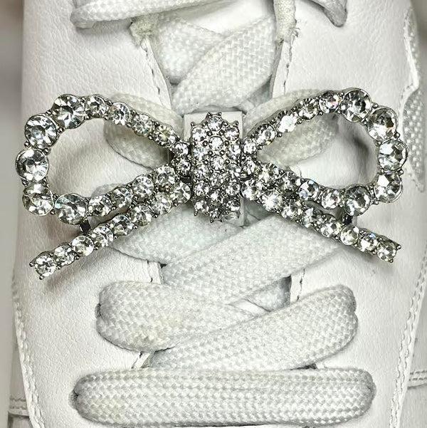 lola ramona Sparkly Silver Bow Charm