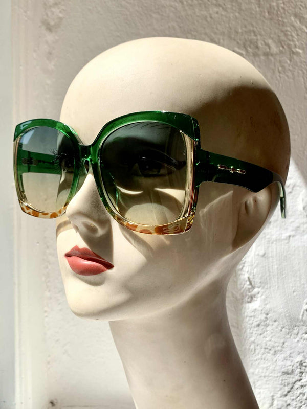 Lola Ramona Vibrant Green And Giraffe Print Shades