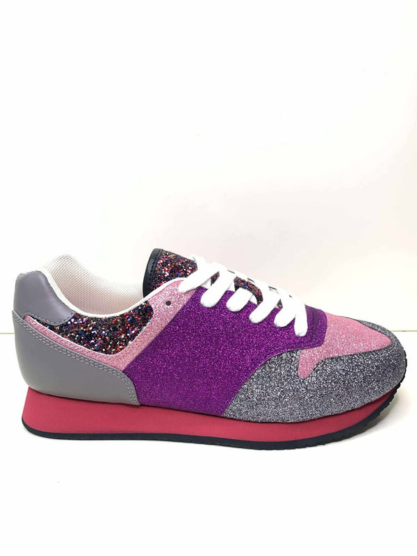 Lola Ramona Serena | UNICORN Grey & Purple Glitter Match