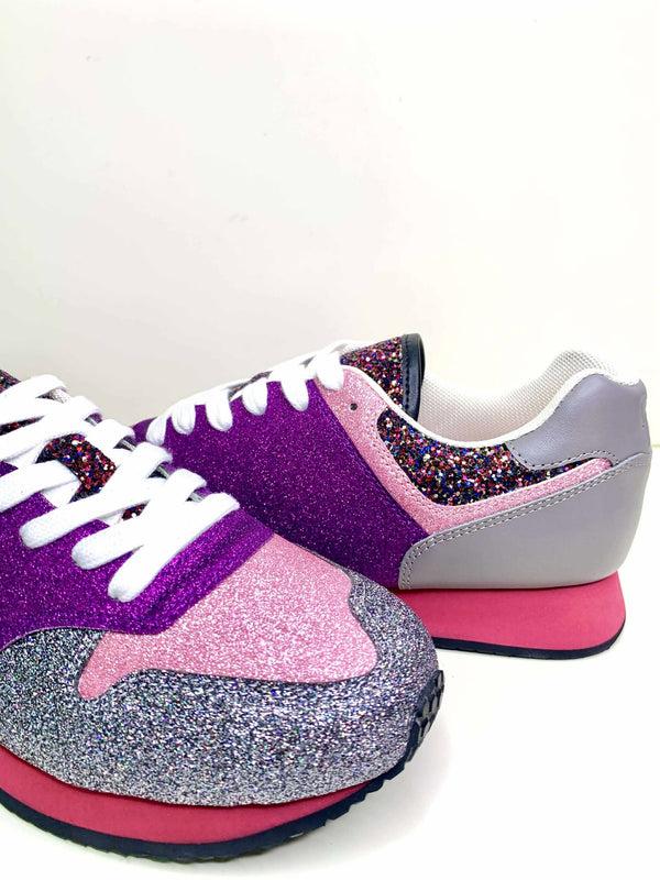 Lola Ramona Serena | UNICORN Grey & Purple Glitter Match