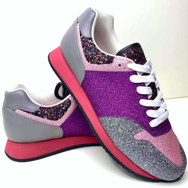lola ramona Serena | UNICORN Grey & Purple Glitter Match