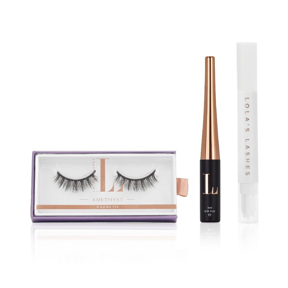 Lolas Lashes Amethyst Hybrid+ Magnetic Lash Starter Set