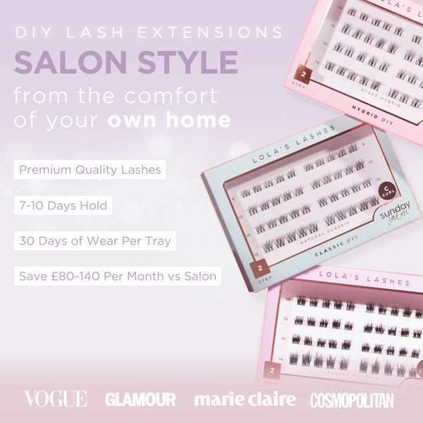 Lolas Lashes Cat-eye Hybrid Pre-mapped Cluster Lashes