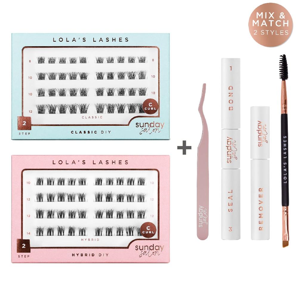 lolas lashes DIY Lash Extensions Duo Starter Bundle