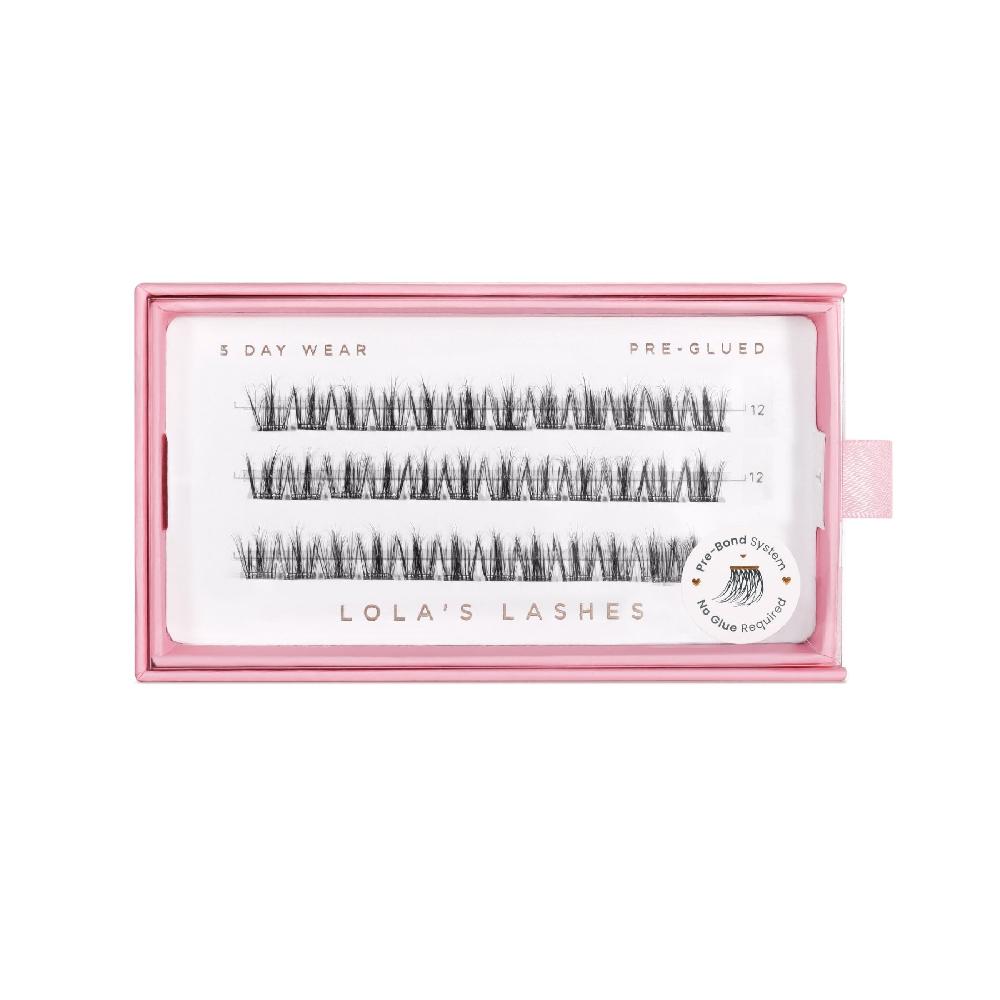 Lolas Lashes Feathered Single Length Pre-Glued Lashes