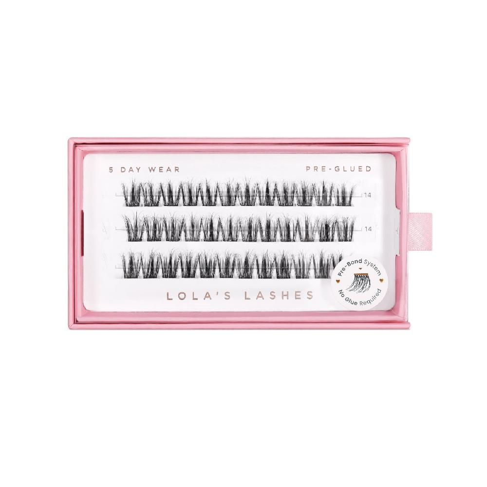 Lolas Lashes Feathered Single Length Pre-Glued Lashes