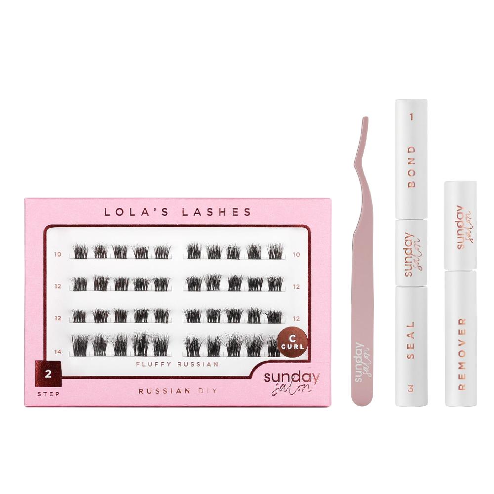 lolas lashes Fluffy Russian DIY Lash Extensions Starter Set