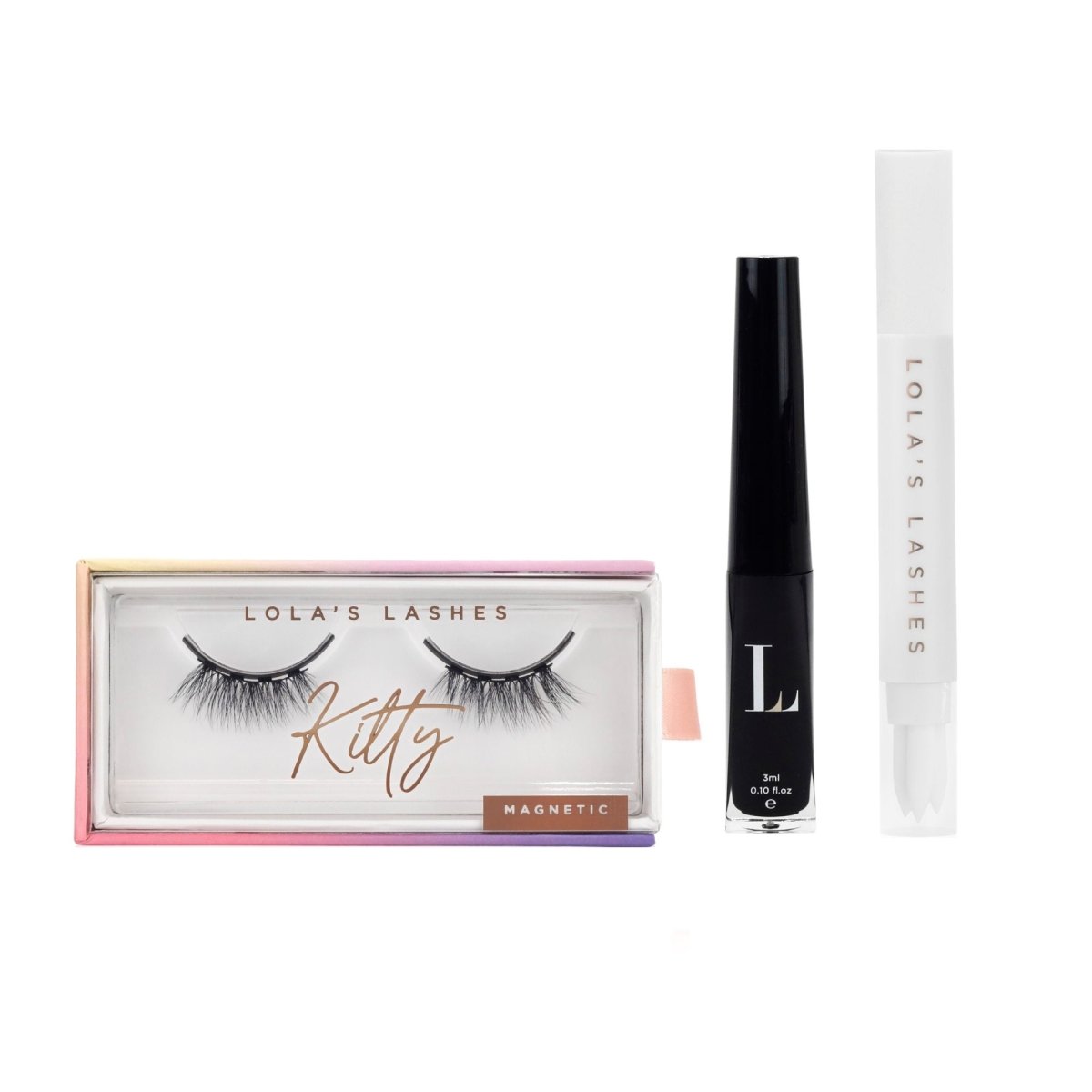 Lolas Lashes Kitty Hybrid+ Magnetic Lash Starter Set