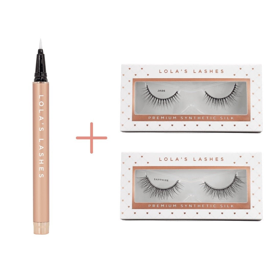 lolas lashes Natural Touch Flick & Stick Lash Kit