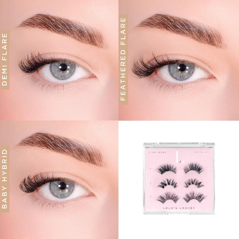 Lolas Lashes Pre-Glued Half Lashes Multipack