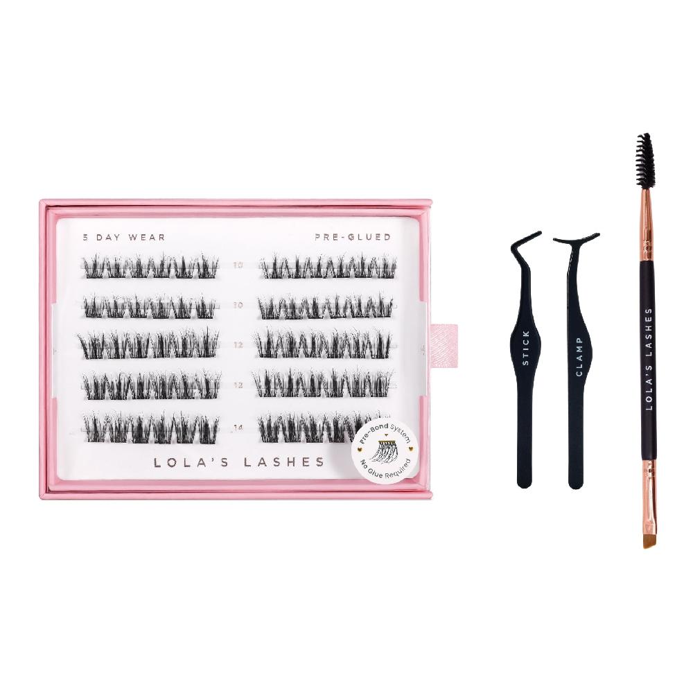 lolas lashes Pre-Glued Lashes Starter Bundle
