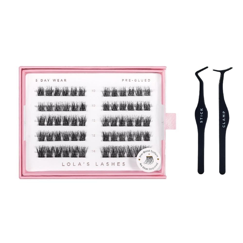 lolas lashes Soft Wisp Pre-Glued Lashes Set