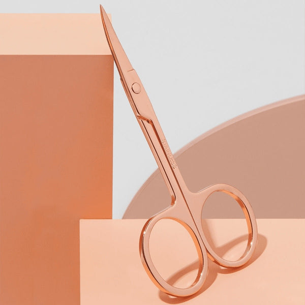 Lolas Lashes Rose Gold Precision Lash & Brow Scissors