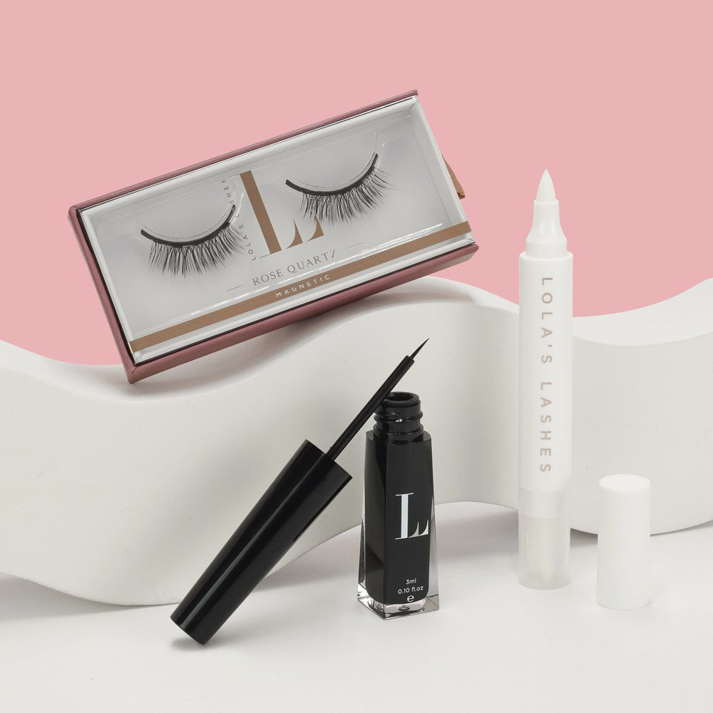 Lolas Lashes Rose Quartz Hybrid Magnetic Lash & Liner Kit