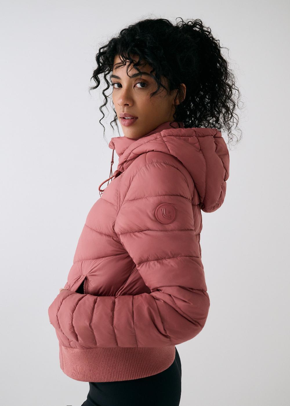 Lole Eli Synth Down Bomber Jacket