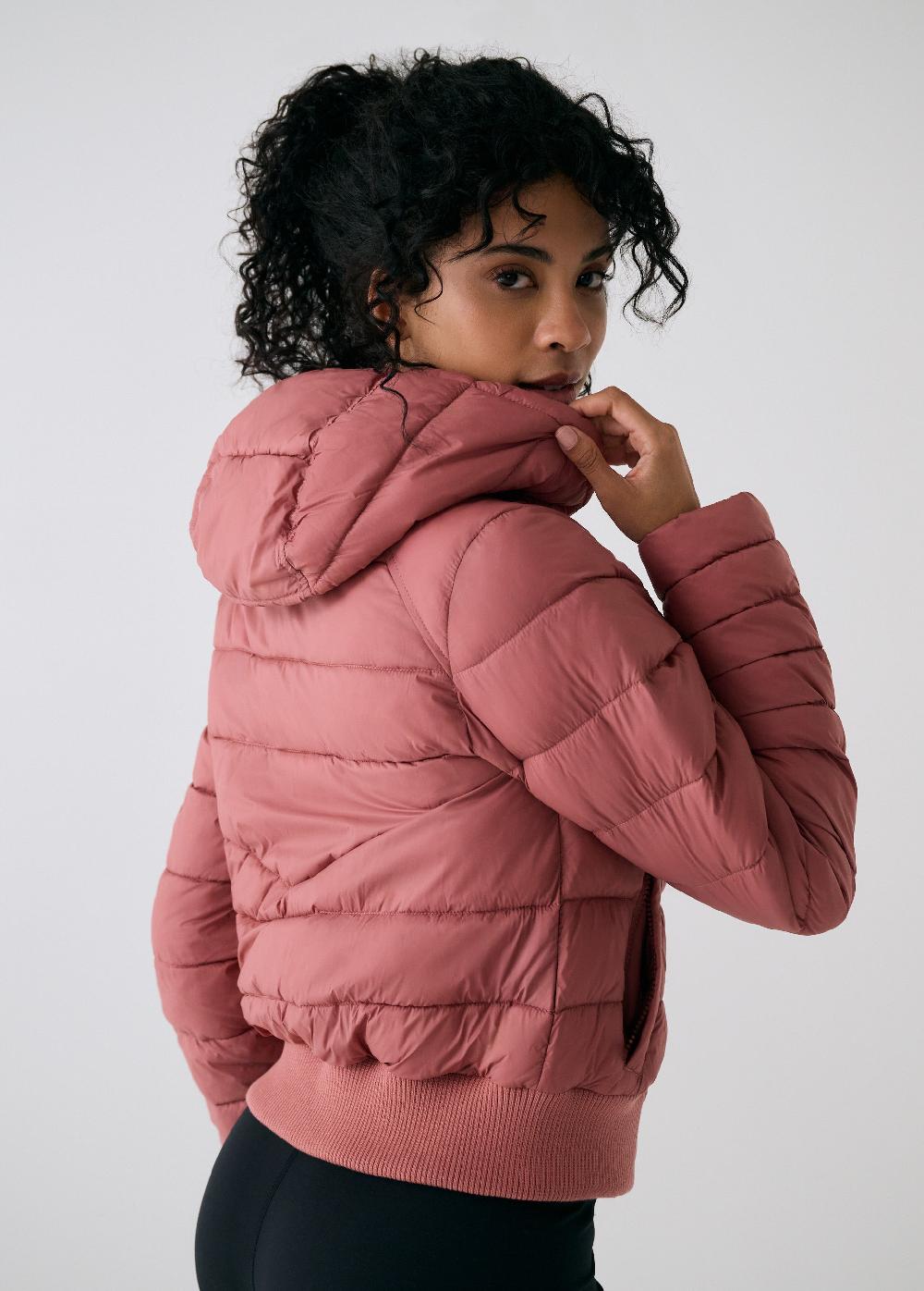 Lole Eli Synth Down Bomber Jacket