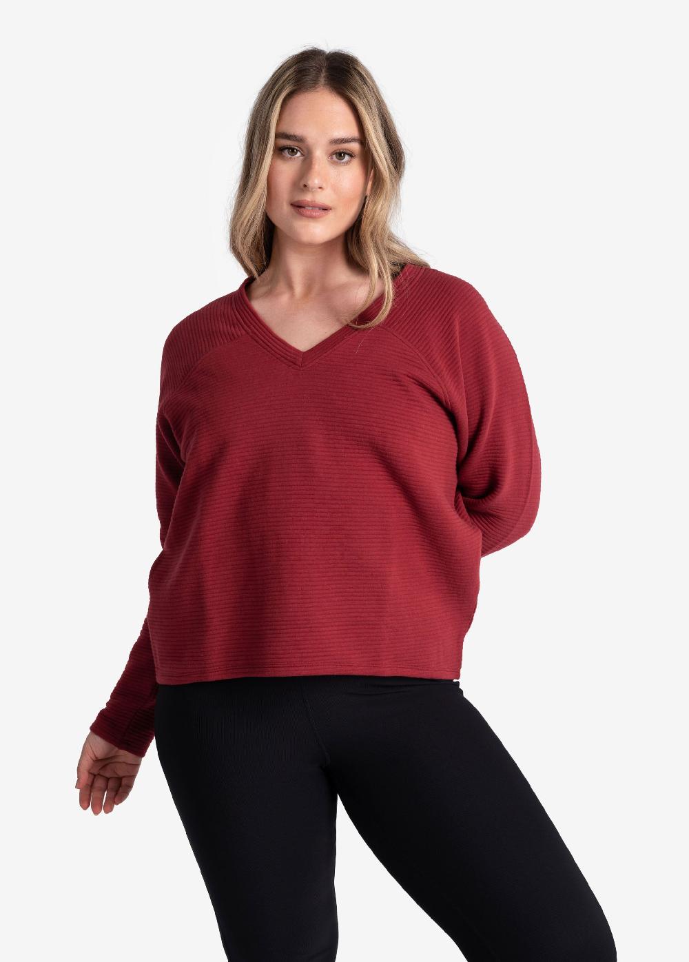Lole Ottoman V-Neck Pullover