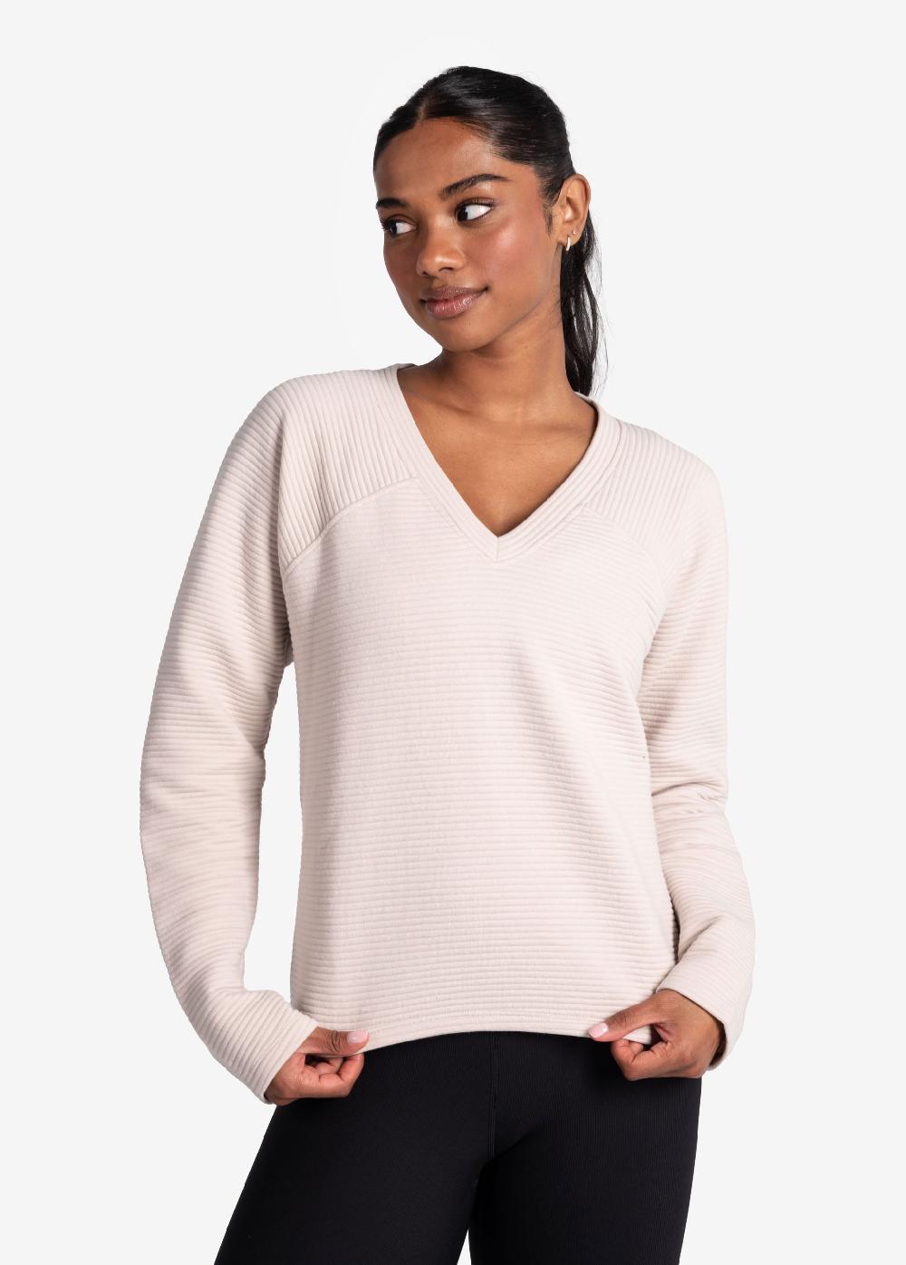 lole Ottoman V-Neck Pullover