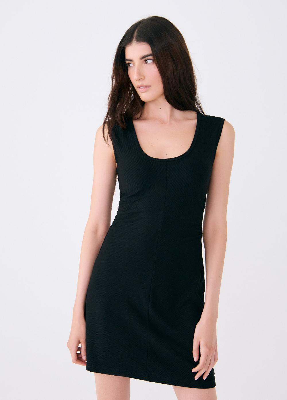 lole Traverse Ruched Short Sleeve Dress