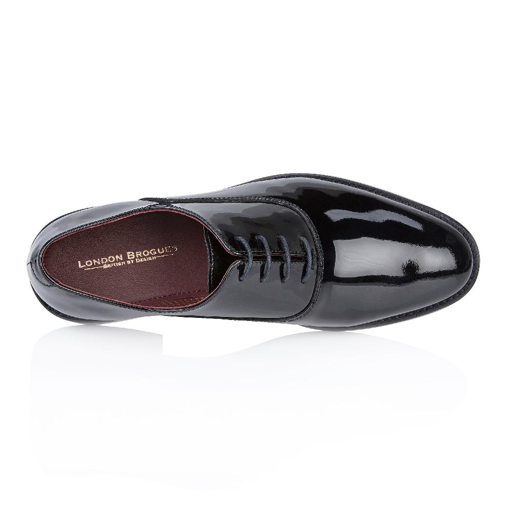 London Brogues Albert Patent Plain Oxford