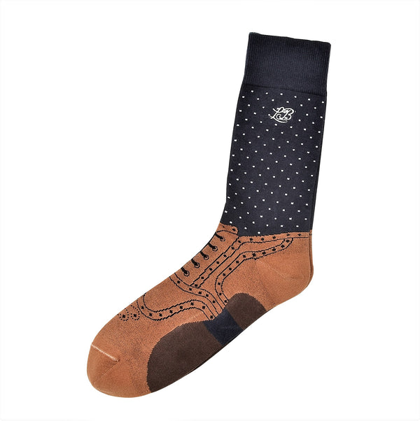 London Brogues Brogue Socks Navy