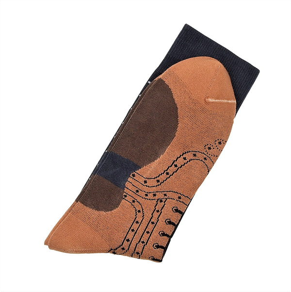 London Brogues Brogue Socks Navy