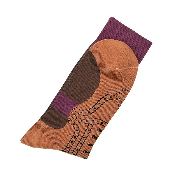 London Brogues Brogue Socks Purple