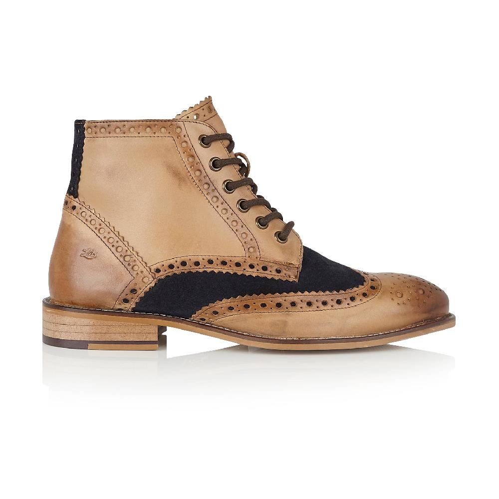 London Brogues Gatsby Boot Tan / Navy