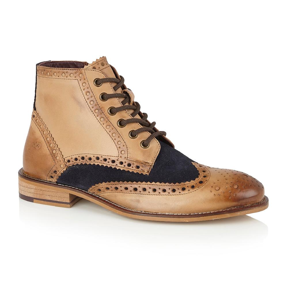 london brogues Gatsby Boot Tan / Navy