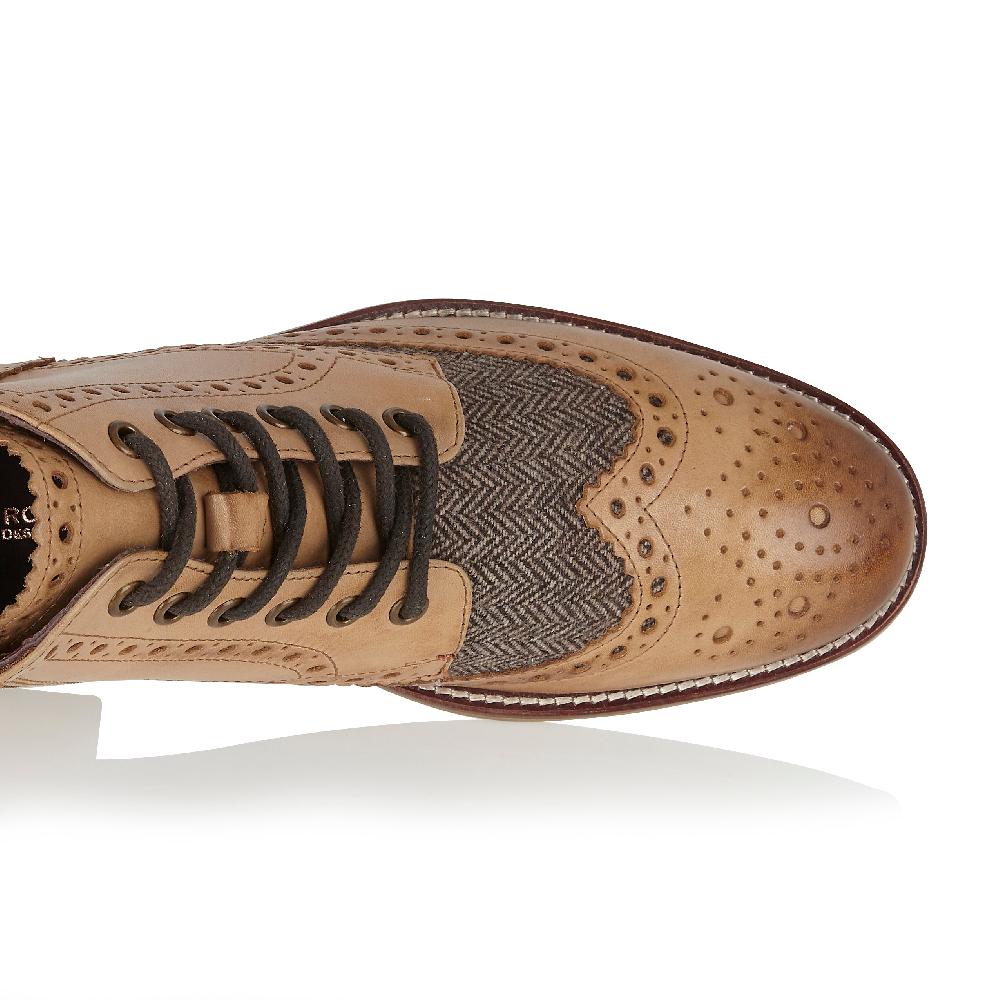 London Brogues Gatsby Boot Tan / Tweed