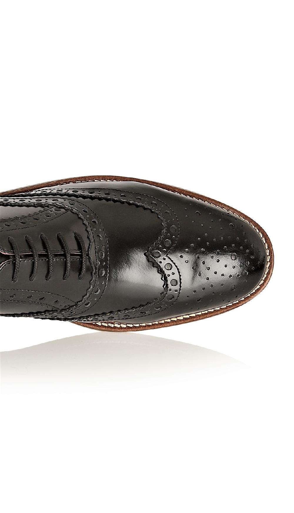 London Brogues Gatsby Brogue Black Polished