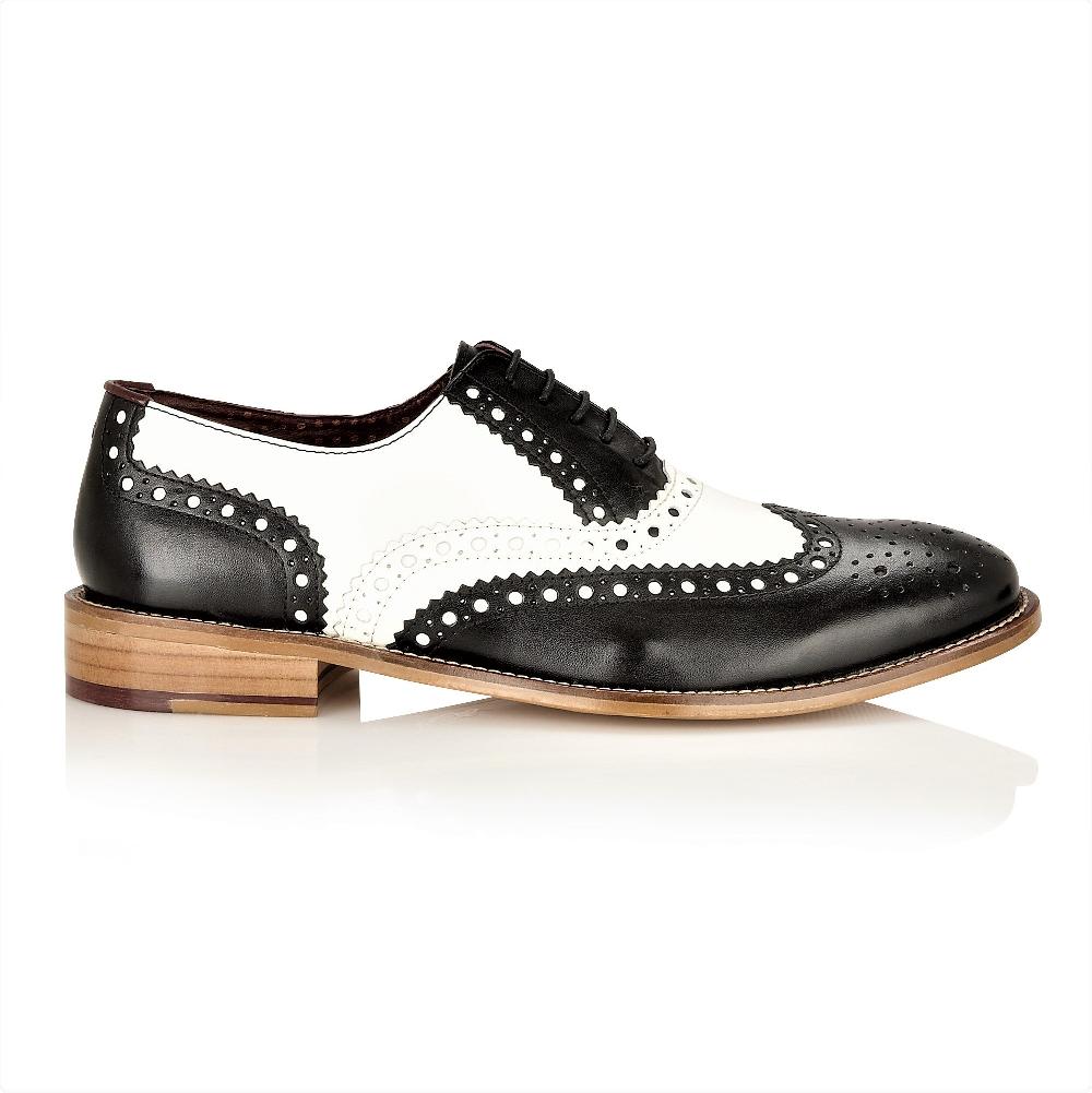 London Brogues Gatsby Brogue Black / White